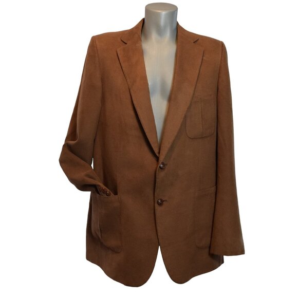 EUC Vintage Lanvin Paris/Chicago Feather Suede Suit Coat Blazer Sports C… - Picture 1 of 12